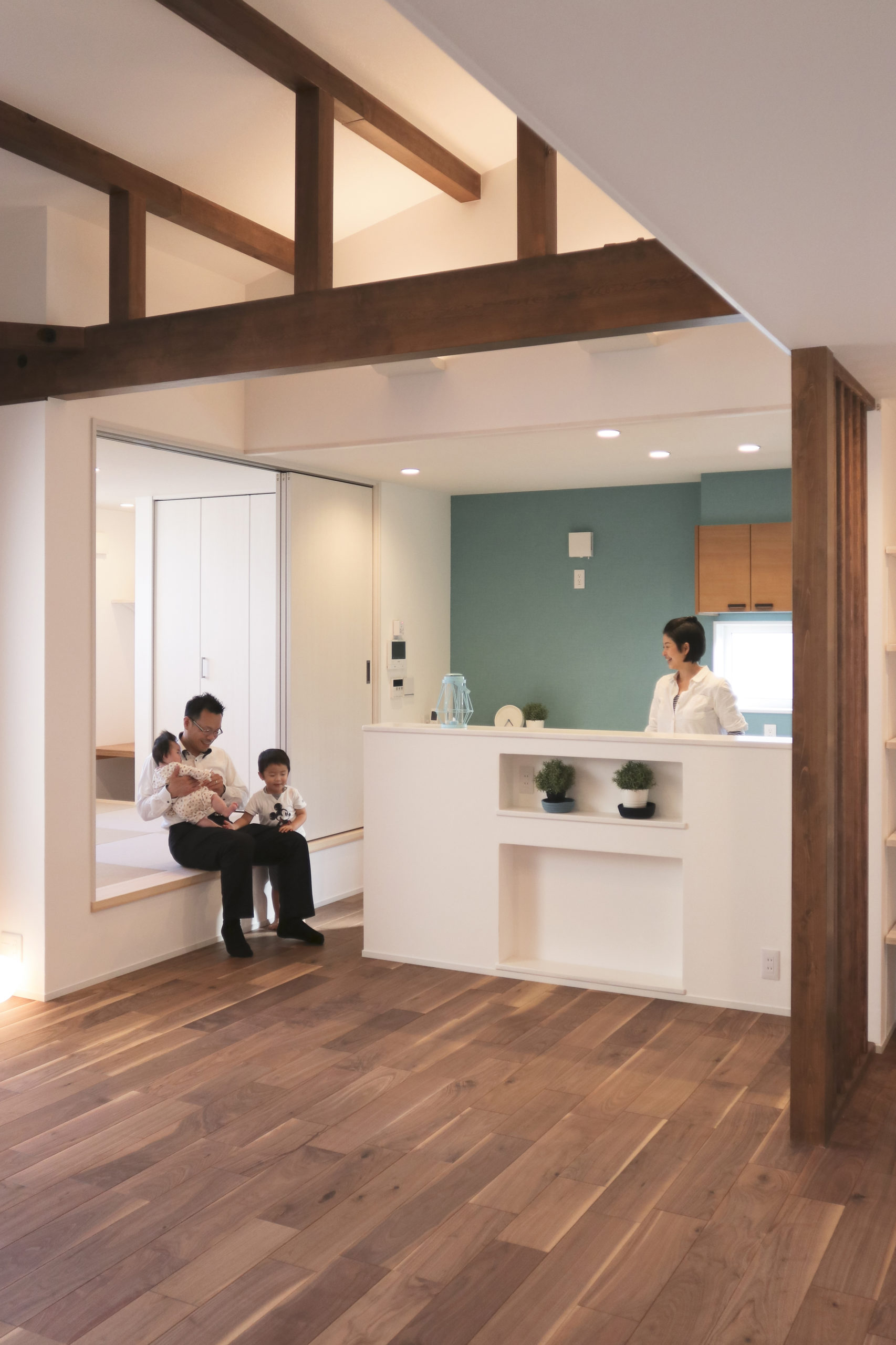 家族団らんの注文住宅